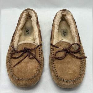 UGG Dakota Slippers Chestnut Shearling Soft Suede Womens Size 8 SN 5612